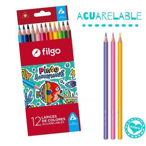 filgo pinto acuarelables lapices de colores mumi diseño divertido
