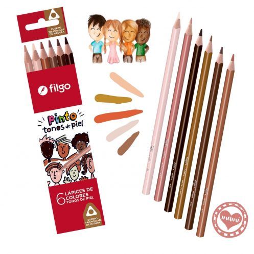 filgo pinto skin tones tonos de piel lapices de colores mumi diseño divertido