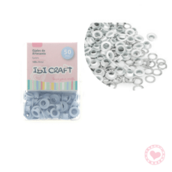 Ojalillos Aluminio Ibi Craft Eyelet 50pcs Blanco cod.650550