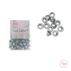 Ojalillos Aluminio Ibi Craft Eyelet 50pcs Plata cod.650576