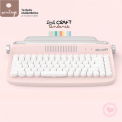 Teclado Ibi Craft Vintage Inalambrico Pink