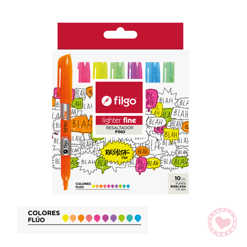 Resaltador Filgo Lighter Fine Fluo x10