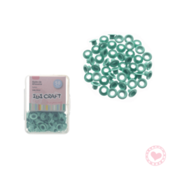 Ojalillos Aluminio Ibi Craft Eyelet 50pcs Verde Pastel cod.650554