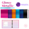 Carpeta Escolar Rexon 3x40 Glossy Metallic Violeta