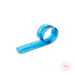 Regla Escolar Flexible Ibi Craft 20cm Azul