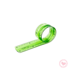 Regla Escolar Flexible Ibi Craft 20cm Verde