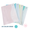 Sobre Plastico Ibi Craft A4 c/Boton Pastel Verde