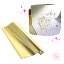 Foil Art Termotransferible Holografico Oro IBI CRAFT