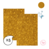 Goma Eva Glitter Ibi Craft A4 2mm x5 Oro