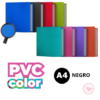 Carpeta Escolar Rexon 2x40 A4 PVC Color Negro