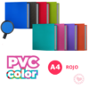 Carpeta Escolar Rexon 2x40 A4 PVC Color Rojo