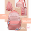 Mochila Tweeny Polyester Ibi Craft 18¨ Bicolor Durazno
