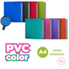 Carpeta Escolar Rexon 2x40 A4 PVC Color Verde Manzana