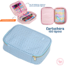Cartuchera Box para 100 Lápices Diseño Perforado Brw Color Celeste