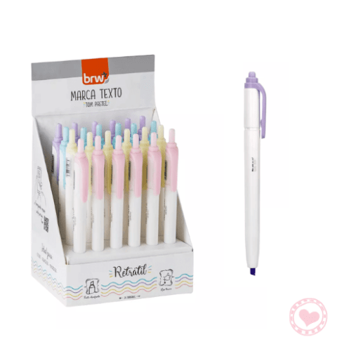 Resaltador Pastel Retractil Brw Lila