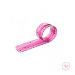 Regla Escolar Flexible Ibi Craft 20cm Rosa