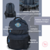 Mochila Tweeny Polyester Ibi Craft 18¨ Negra