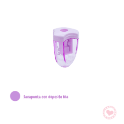 Sacapuntas Con Deposito Engomado Brw Lila