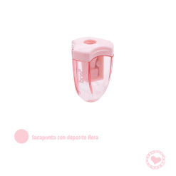 Sacapuntas Con Deposito Engomado Brw Rosa