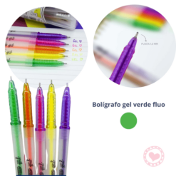 Bolígrafo Gel Fluo Brw 1.0mm x1 Verde