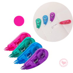 Corrector Cinta 5Mm X 5M Cuerpo Color BRW x1 Rosa