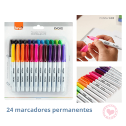 Marcador Artístico Permanente Blíster x24 BRW
