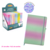 Libreta T/D A5 Multipaper Degrade Escamas Rosa y Verde