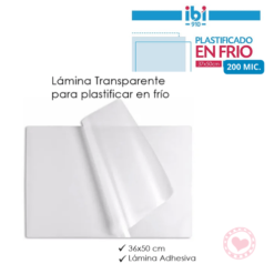 Plastificado en Frio Ibi Craft 200 micrones 35x50cm x1Hoja