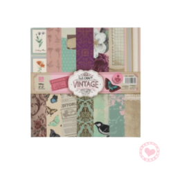 Papeles p/Scrap Ibi Craft 20x20cm 180grs x28 Hojas Vintage