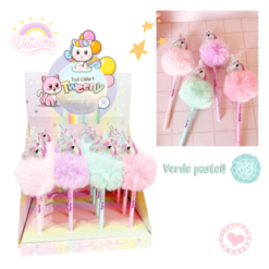 Boligrafo Tweeny Expo IbiCraft Unicornio Verde Pastel