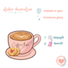 Sticker Decorativo Coffee Time Rosa