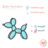 Sticker Decorativo Dog Turquesa