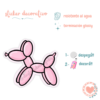 Sticker Decorativo Dog Rosa