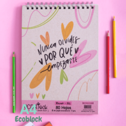 Eco Block de Hojas Rayadas A4 Punto Cero Nunca Olvides