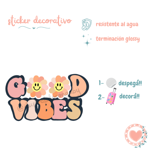 Sticker Decorativo Good Vibes