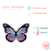 Sticker Decorativo Mariposa Multicolor