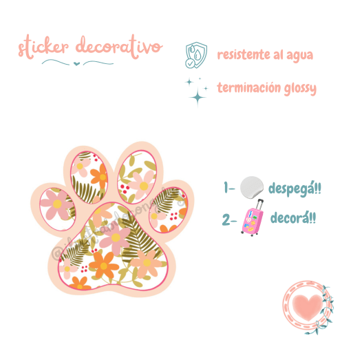 Sticker Decorativo Patita