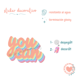 Sticker Decorativo You Can