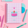 Agenda Cuaderno A5 Punto Cero Velita Rosa