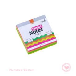 Notas Adhesivas Diseño Neon 76x76mm Cubo BRW