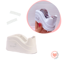 Portarollo Racionador de Mesa Cinta Adhesiva 12/18mm x 30mts Blanco IbiCraft