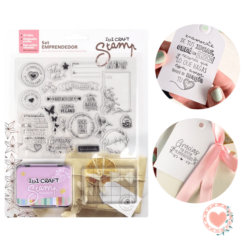Stamp Set Emprendedor (Sellos + Almohadilla + Base) IbiCraft