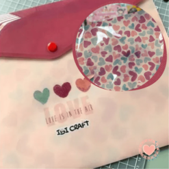Sobre Plastico Ibi Craft A4 c/Broche Hearts