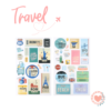 Stickers 15*24cm Ibi Craft Travel x2hojas