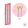 Boligrafos Metálicos Diseño Heart Blister x2 BRW