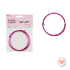 Alambre de Aluminio Metalizado 1mmx5mts Rosado