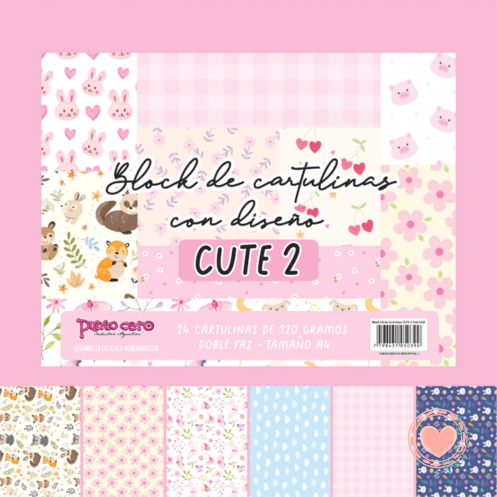 Block A4 de Cartulinas Punto Cero Cute 2