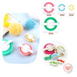 Fabricador Pompon Set x4 Medidas Ibi Craft