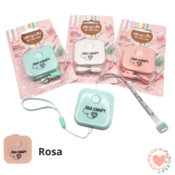 Cinta Metrica Retractil 1.5mts Rosa