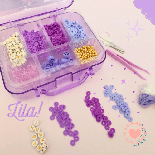 Set Para Armar Bijouterie Valija Violet + 450 Piezas